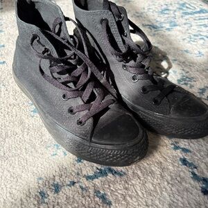 Black High-Top Sneakers